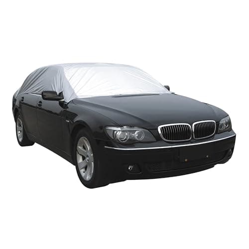 Image of Sakura SS5382 Small Grey Car Top Cover - Frost Protection Water Resistant - Universal Easy Fit - Choose From 4 Sizes, Grey