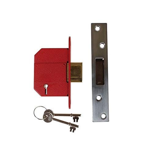 Image of Union Locks BS 5 Lever StrongBOLT Deadlock - Satin Stainless Steel - Size 81