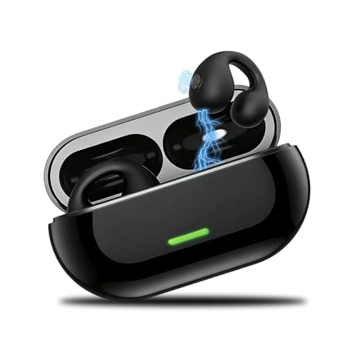 Image of Voltvera Open Ear Clip On Headphones, Wireless Bluetooth 5.3 Sports Earbuds, 30H Playtime, Low Latency, IPX6 Waterproof Ear Clip Earphones with Mic, for Running, Gym, Compatible with Android & iOS