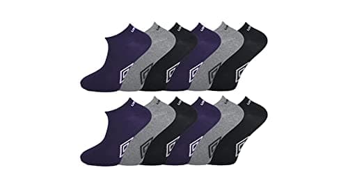 Image of Umbro - 12 pairs Men's Sport Trainer Performance Socks - UK 6-11 (Assorted)
