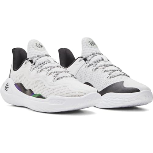 Image of Under Armour Curry 11 Bruce Lee Wind Men's Basketball Trainers with UA Warp Technology (White, UK Footwear Size System, Adult, Men, Numeric, Medium, 7.5)
