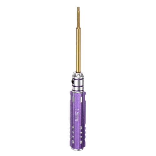 Image of sourcing map RC Hex Screwdriver 1.5mm Mini Titanium Hexagon Screwdrivers Wrench RC Hex Driver Repair Tool for Models Car Helicopter Boat, Purple