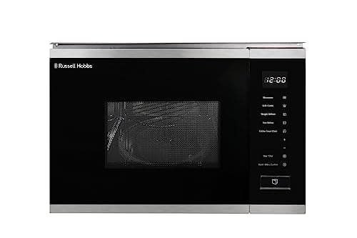Image of Russell Hobbs Built in 20 Litre Touch Control Digital Microwave with Grill, Defrost Setting, 5 Power Levels, 8 Autocook Settings, Stainless Steel, 1 Year Guarantee RHBM2002SS