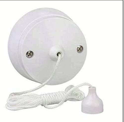 Image of Mr Gadget Solutions 6Amp Ceiling Pull Cord Switch 1 Way Bathroom/Toilet Light Switches