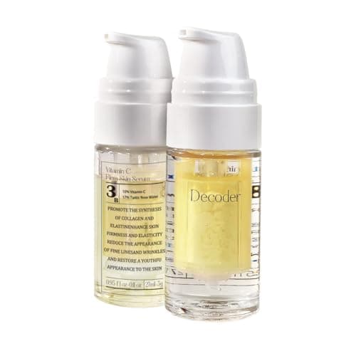 Image of Decóder Decoder Double Chamber Facial Oil with 10% Vitamin C Powder, 17% Water from Turkish Roses and Niacinamide: Fresh Lock Technology for Vibrant Skin, Moisture Protection