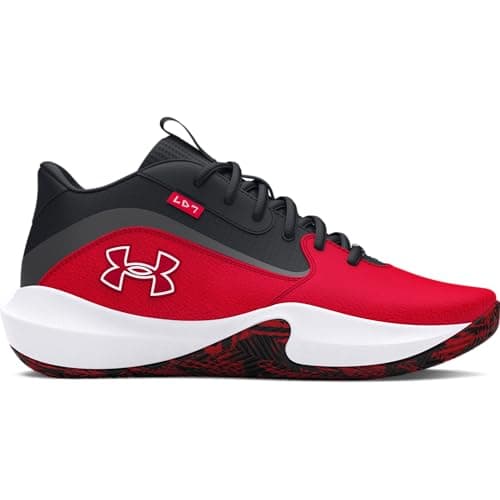 Image of Under Armour Unisex Ua Lockdown 7 Basketball Shoe, Red Black Red, 13 UK