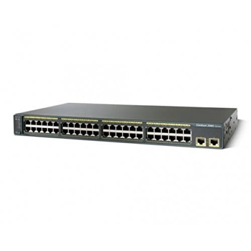 Image of WS-C2960-48TT-L Cisco Catalyst 2960-48TT - Switch - 48 ports - EN, Fast EN - 10Base-T, 100Base-TX + 2x10/100/1000Base-T(uplink) - 1U (Refurbished)