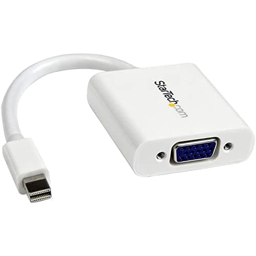 Image of StarTech.com Mini DisplayPort to VGA Adapter - White - 1080p - Thunderbolt to VGA Monitor Adapter - Mini DP to VGA Converter (MDP2VGAW)