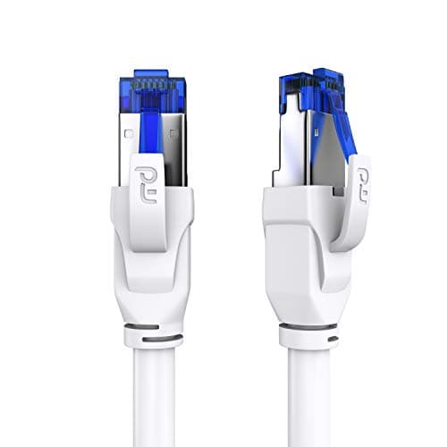 Image of Primewire - Cat 8 Ethernet Cable 0.25M Round Gigabit Network LAN Cable RJ45, Ethernet Network Lead High Speed 40Gbps 2000Mhz SFTP Patch Cable For PC TV Switch PS5 PS4 Xbox Router Modem Mac Laptop