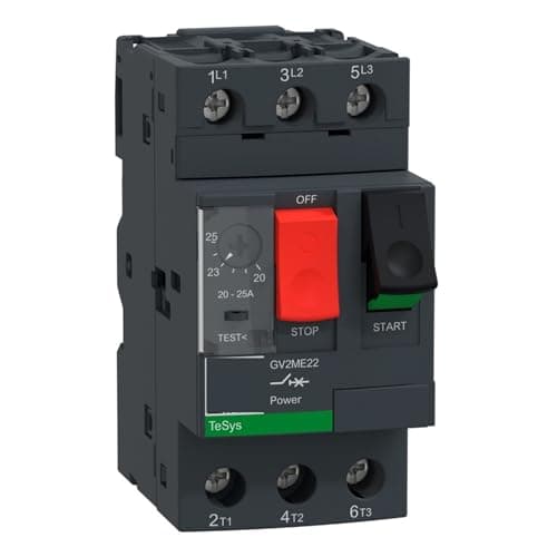 Image of GV2ME22 3P 20-25A Thermal magnetic Screw clamp terminals Motor circuit breaker