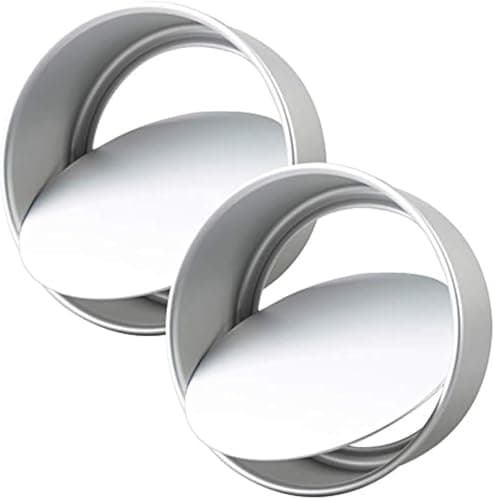 Image of LANYOTA 2 Pack 6 inch Cake Tins, Non-Stick Aluminum Round/Heart Cake Deep Baking Tins, Cake Pan with Removable Bottom, Baking Tray Cheesecake Molds Sets for Wedding Birthday Family Occasions (Round)