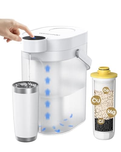 Image of Waterdrop Rechargeable Water Filter Dispenser, WD-ED11W 3.5L 3 Months Soften Water Instant Electric Jug, Reduce Calcium, Magnesium and other 70+ Contaminants, Countertop Water Filtration System