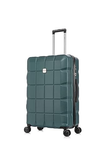 Image of ATX Luggage Large Suitcase on 4 Dual Spinner Wheels Super Lightweight ABS Hard Shell Hold Check in with Built-in TSA Lock(Forest Green, 110 Liter)