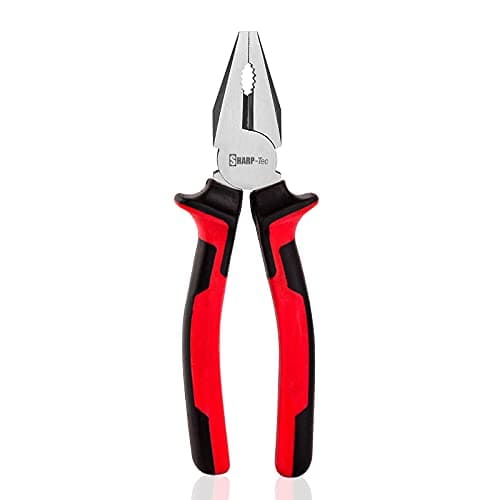 Image of Sharp-tec Combination Pliers 180mm, 7-inch Multifunction for Wire Cutting/Crimping/Twisting/Pulling/Nails Removing, Wire Pliers for Home Repair & Plumbing