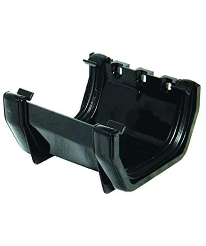 Image of FLOPLAST 114mm Square Union Gutter Bracket - Black - Pack of 2