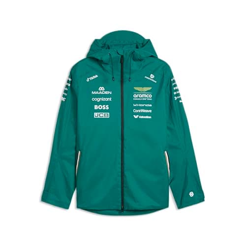 Image of PUMA Aston Martin F1 2026 Men's Team Rain Jacket - Green - L