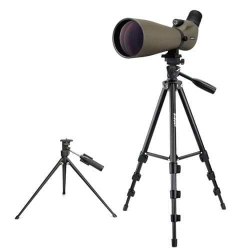 Image of Svbony SV401 20-60x80mm HD Spotting Scope, with Dual Tripod and Carry Bag, High Power Scope with FMC Optics Lens, IPX6 Waterproof Fogproof Angled Spotter Scope for Target Shooting Archery Birdwatching