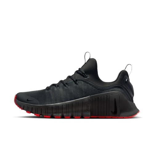 Image of NIKE Free Metcon 6 Men's Trainers Gym Shoes FJ7127 (Dark Smoke Grey/Bright Crimson/Black 008) UK 8.5 (EUR 43)