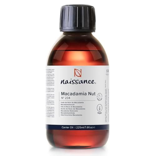 Image of Naissance Macadamia Nut Oil (No. 234) - 225ml - Natural, Refined, Moisturiser - for Hair, Skin, Face, Body, DIY Beauty and Massage Blends