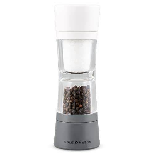 Image of Cole & Mason Lincoln Salt and Pepper Mill, Acrylic/ABS, Ceramic Mechanisms, 190mm Duo Mill, Lifetime Mechanism Guarantee