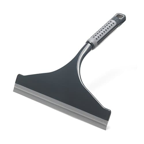 Image of Addis ComfiGrip Shower And Window Squeegee In Metallic and Graphite, 4 x 24 x 27 cm