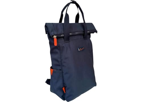 Image of Spirit Little Clifton Roll Top Backpack – Eco Friendly Polyester- Waterproof Lightweight With Multiple Pockets and Adjustable Straps – Travel and Holiday Rucksack (Midnight Blue)