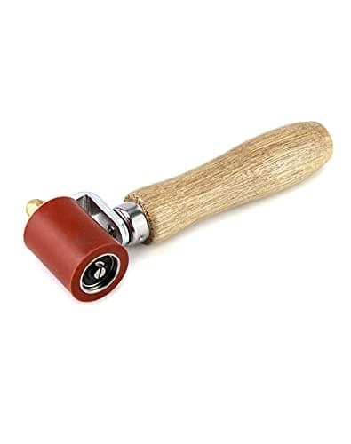 Image of QWORK® Silicone Seam Roller, High Temperature Resistant Silicon Seam Hand Pressure Roller Welding Tool, 40mm, Red