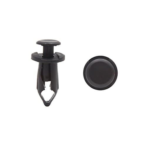 Image of sourcingmap 100pcs 7mm Hole Black Car Plastic Rivets Fastener Retainer Push Clip