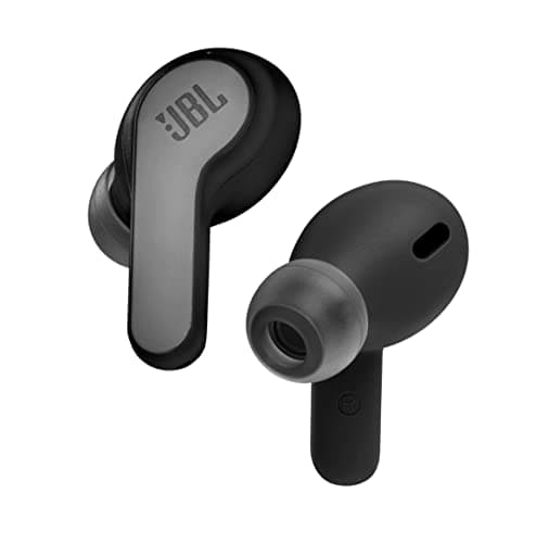 Image of JBL Wave 200 TWS, Bluetooth Truly Wireless in Ear Earbuds with Mic Deep Bass Sound, up to 20Hrs Playtime, use Single Earbud or Both, 5.0, Type C & Voice Assistant Support for Mobile Phones (Black)