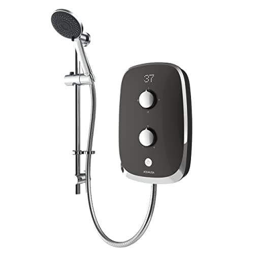 Image of Aqualisa e-Motion Space Grey Electric Shower Digital Display 3 Spray Patterns 8.5KW
