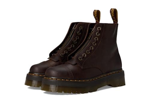 Image of Dr. Martens Unisex Sinclair Leather Platform Boots Combat Boots, dark brown, 43/45 EU