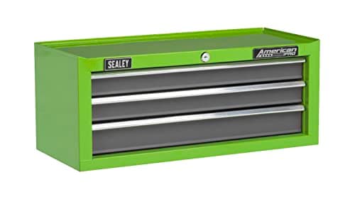 Image of Sealey American PRO® Mid-Box Tool Chest 3 Drawer with Ball-Bearing Slides - Green/Grey - AP22309BBHV