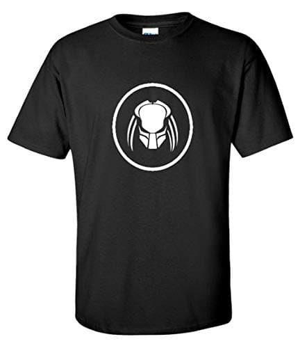 Image of Predator Logo 80s Alien Movie Inspired Retro Mens T-Shirt (Medium) Black