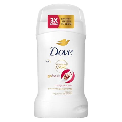 Image of Dove Advanced Care Go Fresh Pomegranate Scent Anti-Perspirant Cream Women's Deodorant Stick with pro-ceramide technology for 72 hours sweat protection 50 ml