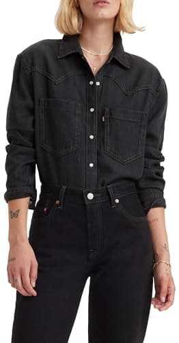 Image of Levi's Women's Teodora Western Shirt, Dark Ages 2, M