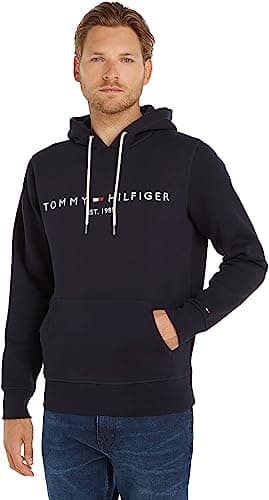 Image of Tommy Hilfiger Men’s Core Tommy Logo Hoodie, Blue (Sky Captain), XXL