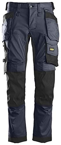 Image of Snickers Workwear Allroundwork Elastic Pants with Floating Pockets Gray Size, Navy/Black, S-XL