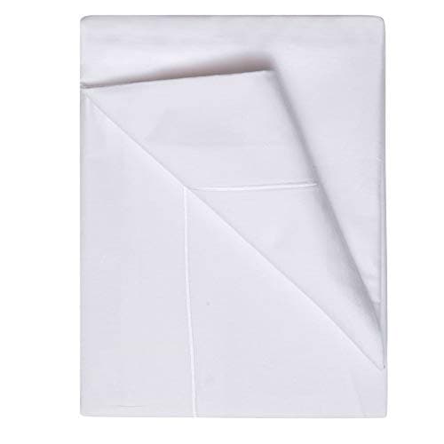 Image of 1000 Thread Count Single Ply Egyptian Cotton King Bed Size Flat Sheet White