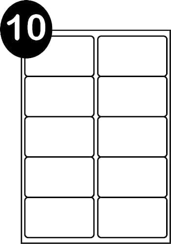 Image of Double Dragon, 100 Sheets Pack A4 Self Adhesive Address Labels Sticker Paper, 10 Label Per Sheet, 99.1 x 57mm, 1000 Labels. for Laser Printing, Inkjet Printing, Pen/Pencil/Marker Hand Writing