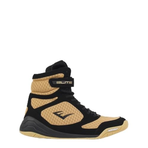 Image of Everlast Pro Elite Boxing Boots Mens Hi Black/Gold 11 UK
