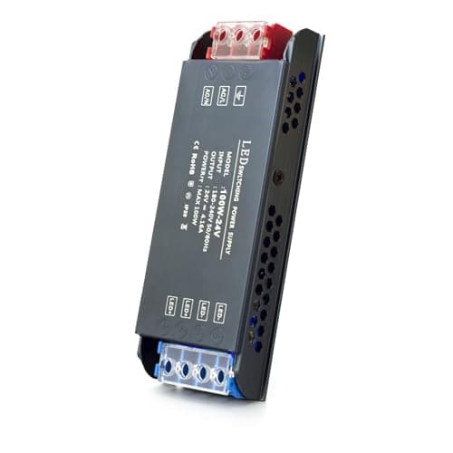 Image of BRIMETI 24V LED Driver 100W LED Transformer AC 240V to DC 24 Volt 4.16A Ultra Slim Power Supply Constant Low Voltage Switching, Adapter for Strip Light Cabinet Lights