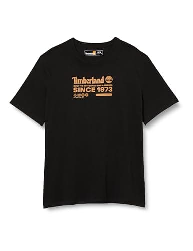 Image of Timberland Men's Short Sleeve Tee 1 Tier3 T-Shirt, Black, L
