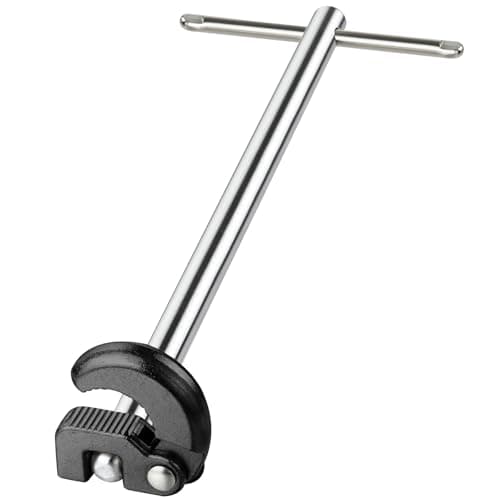 Image of flintronic Basin Wrench, 11" Sink Wrenches, Adjustable Tap Nut Spanner Basin Spanner, Capacity of 3/8" to 1-1/4" (10-32mm) for Faucet Hex Nuts Under Sink (Black)