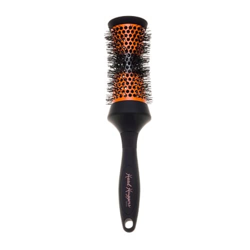 Image of Denman (Medium) Thermo Ceramic Hourglass Hot Curl Brush - Hair Curling Brush for Blow-Drying, Straightening, Defined Curls, Volume & Root-Lift - Orange & Black, (DHH3)