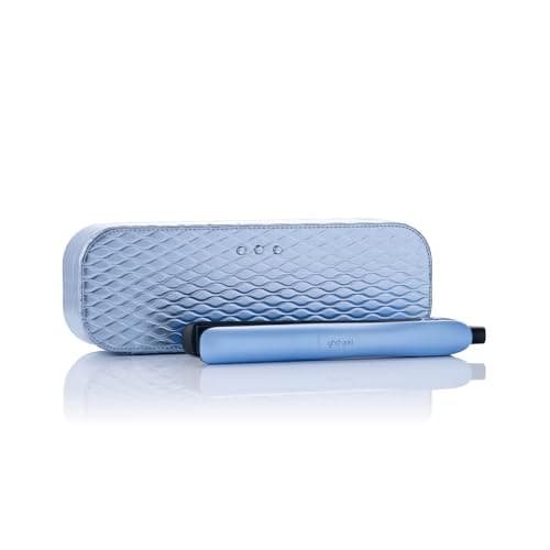 Image of GHD - Gold Styler, Professional Hair Straightener (Ice Blue), Vanity Included, Curler Straightener, Various Hairstyles, Smoother, Softer, Shinier. Christmas Gift - All Hair Types