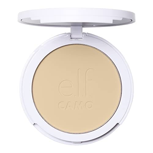 Image of e.l.f. Camo Powder Foundation, Lightweight, Primer-Infused Buildable and Long-Lasting Medium-to-Full Coverage Foundation, Fair 140 W