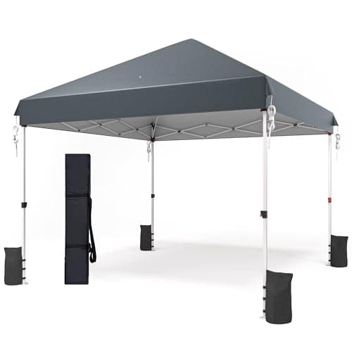 Image of Relax FIELD Pop up Gazebo 3m x 3m, Garden Heavy Duty Gazebo with Roller Bag, Waterproof Camping Shelter, Windproof and UV protection, Dark Grey
