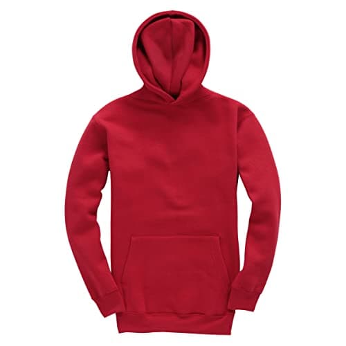 Image of D&H CLOTHING UK Kids Children Pullover Hoodie Hooded Sweatshirt Boys Girls Unisex (3-4, Red)