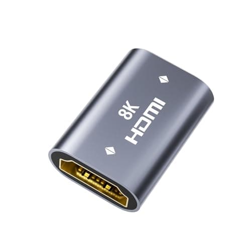 Image of LEENUE HDMI Coupler 8K Female to Female Connector, HDMI 2.1 Aluminum Adapter, Supports 8K@60Hz/4K@120Hz for HDTV, Roku Stick, Monitor, Projector, Gaming Console