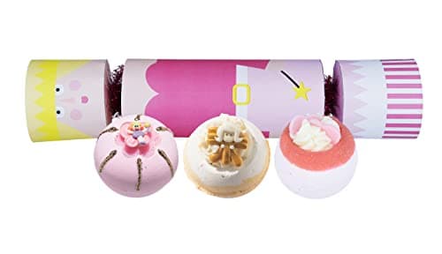 Image of Bomb Cosmetics Fairy Godmother Cracker Handmade Bath Blaster Gift Pack, Contains 3-Pieces, 160g Each, Pink